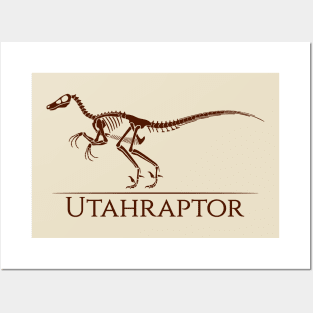 Utahraptor Skeleton Posters and Art